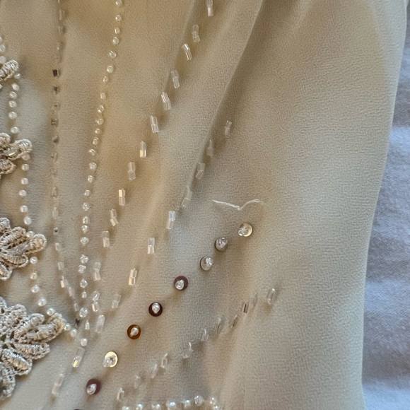 Vintage R&M Richards Fairy Handkerchief Embellished Beaded Dress - Picture 6 of 8